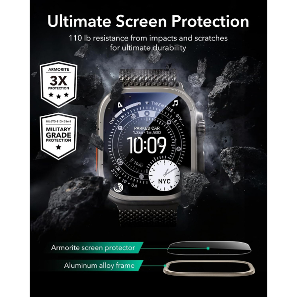 ESR Apple Watch Ultra 3 49mm Bumper Klf-Titanium