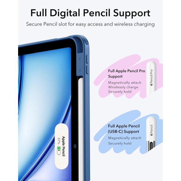 ESR Apple iPad Air M2/M3 Flip Manyetik Klf (11 in)-Blue