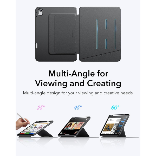 ESR Apple iPad Air M2/M3 Flip Manyetik Klf (11 in)-Black