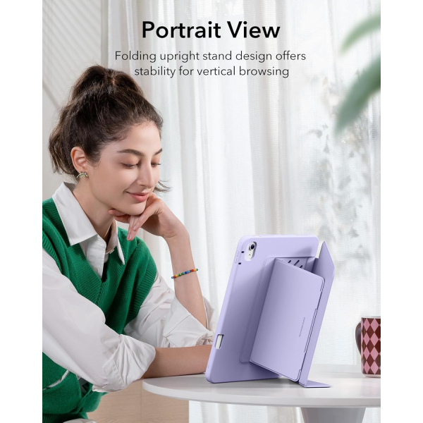 ESR Apple iPad Air M2/M3 Flip Manyetik Klf (11 in)-Purple