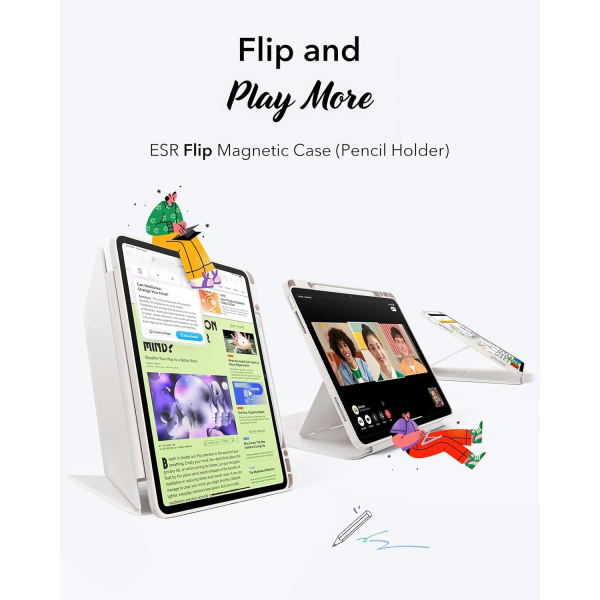 ESR Apple iPad Air M2/M3 Flip Klf (13 in)-Starlight