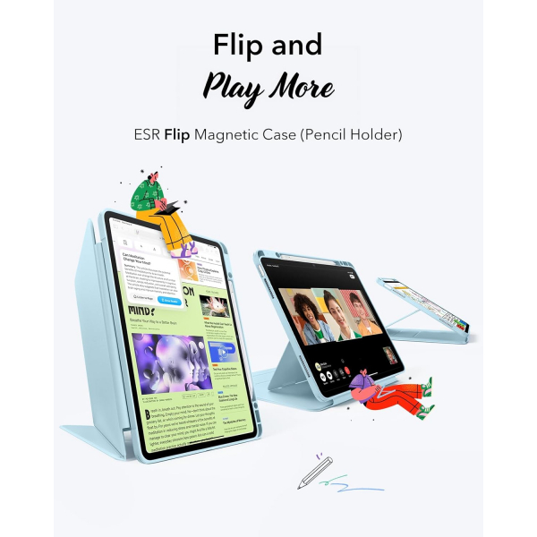 ESR Apple iPad Air M2/M3 Flip Klf (13 in)-Sky Blue