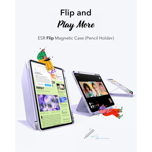 ESR Apple iPad Air M2/M3 Flip Klf (13 in)-Purple