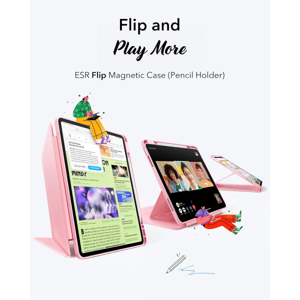 ESR Apple iPad Air M2/M3 Flip Klf (13 in)-Pink