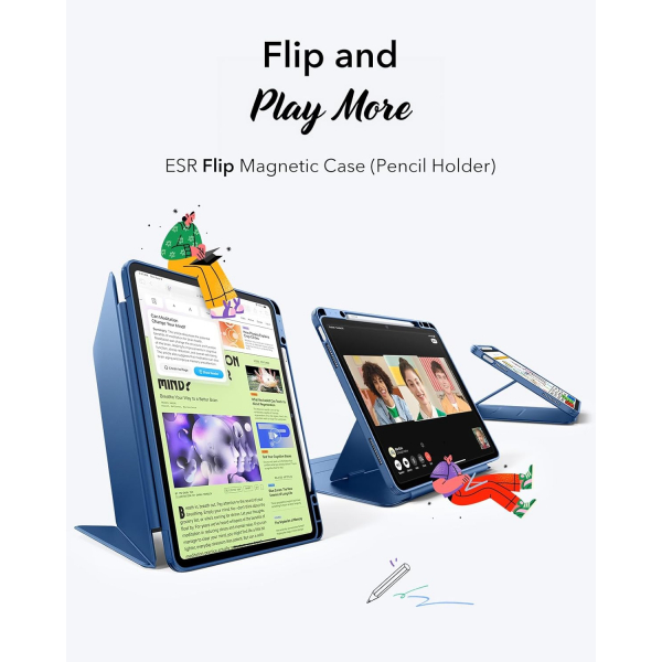 ESR Apple iPad Air M2/M3 Flip Klf (13 in)-Blue