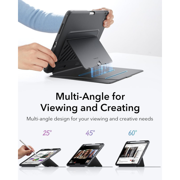 ESR Apple iPad Air M4/M3/M2 Flip Manyetik K�l�f(11 in�)-Black