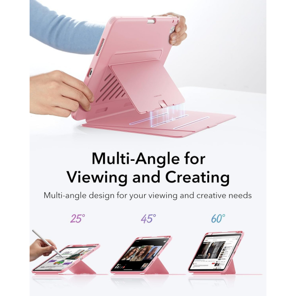 ESR Apple iPad Air M4/M3/M2 Flip Manyetik K�l�f(11 in�)-Pink