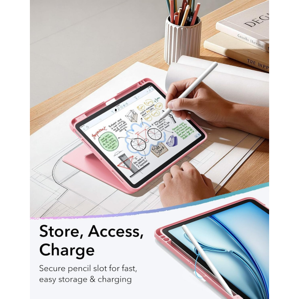 ESR Apple iPad Air M4/M3/M2 Flip Manyetik K�l�f(11 in�)-Pink