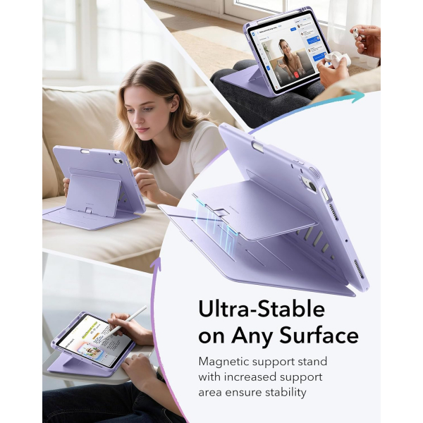 ESR Apple iPad Air M4/M3/M2 Flip Manyetik K�l�f(11 in�)-Purple