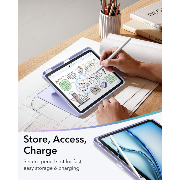 ESR Apple iPad Air M4/M3/M2 Flip Manyetik K�l�f(11 in�)-Purple