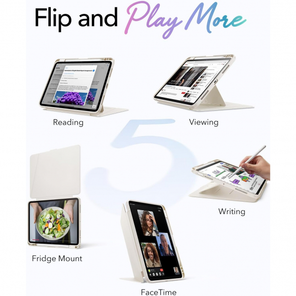 ESR Apple iPad Air M4/M3/M2 Flip Manyetik K�l�f(11 in�)-Starlight