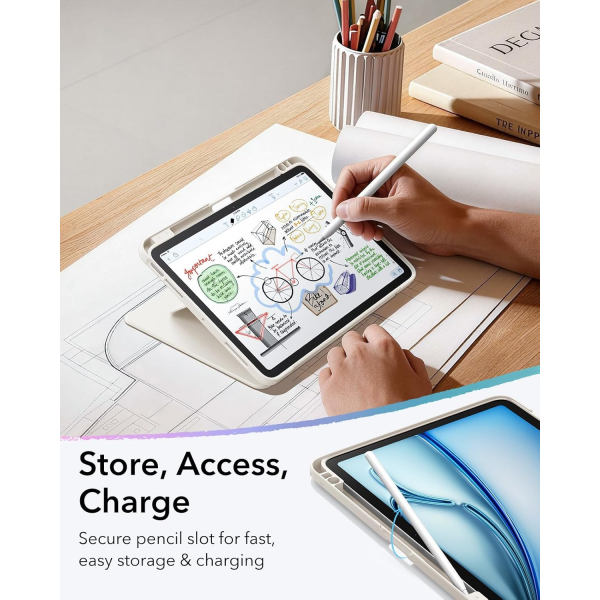 ESR Apple iPad Air M4/M3/M2 Flip Manyetik K�l�f(11 in�)-Starlight