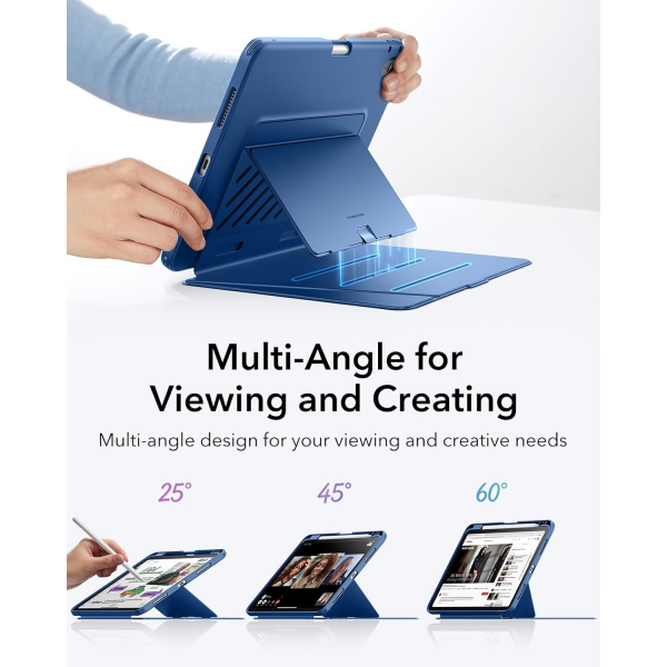 ESR Apple iPad Air M4/M3/M2 Flip Manyetik K�l�f(11 in�)-Blue