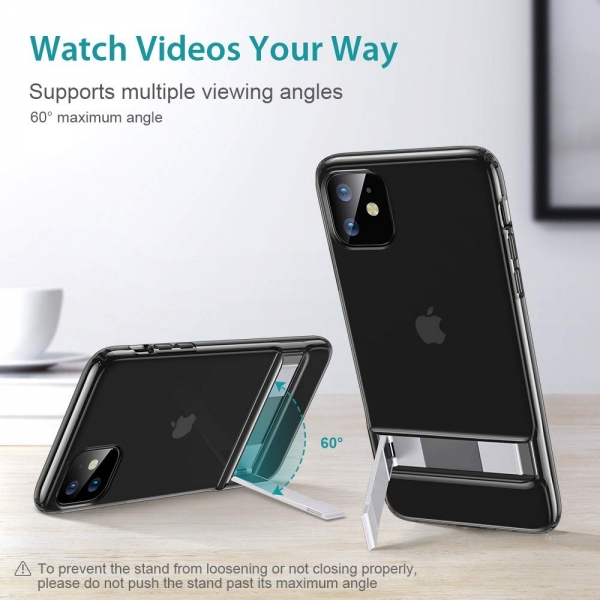 ESR Apple iPhone 11 Standl� K�l�f-Clear Black