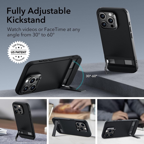 ESR Apple iPhone 15 Pro Kickstand Klf-Black