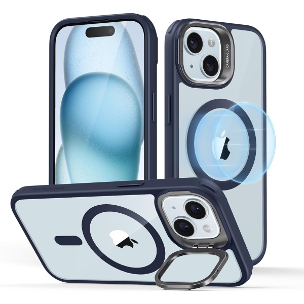 ESR Apple iPhone 15 Plus Standl Klf(MIL-STD-810G)   -Clear Dark Blue