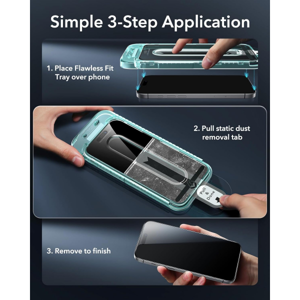 ESR iPhone 16/15 Privacy Cam Ekran Koruyucu (3 Adet)