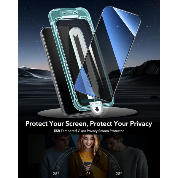 ESR iPhone 16/15 Privacy Cam Ekran Koruyucu (3 Adet)