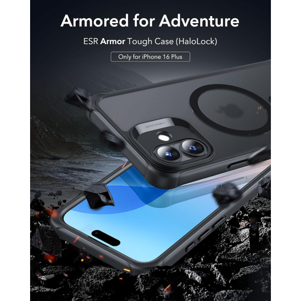 ESR Apple iPhone 16 Plus Armor Tam Korumal Klf-Frosted Black