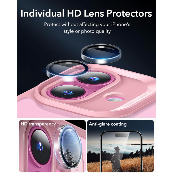 ESR Apple iPhone 16 Armor Tam Korumal Klf-Armor Frosted Pink