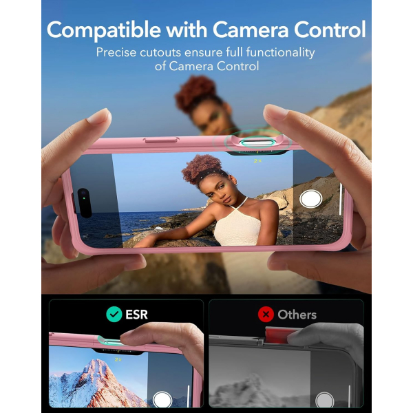 ESR Apple iPhone 16 Armor Tam Korumal Klf-Armor Frosted Pink
