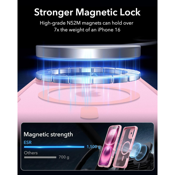 ESR Apple iPhone 16 Armor Tam Korumal Klf-Armor Frosted Pink