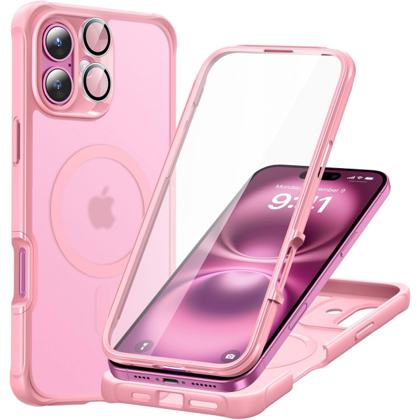 ESR Apple iPhone 16 Armor Tam Korumal Klf-Armor Frosted Pink