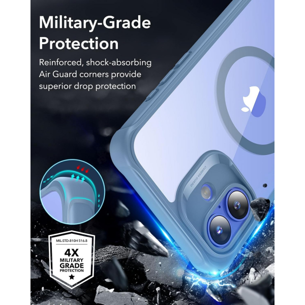 ESR Apple iPhone 16 Armor Tam Korumal Klf-Armor Blue Clear