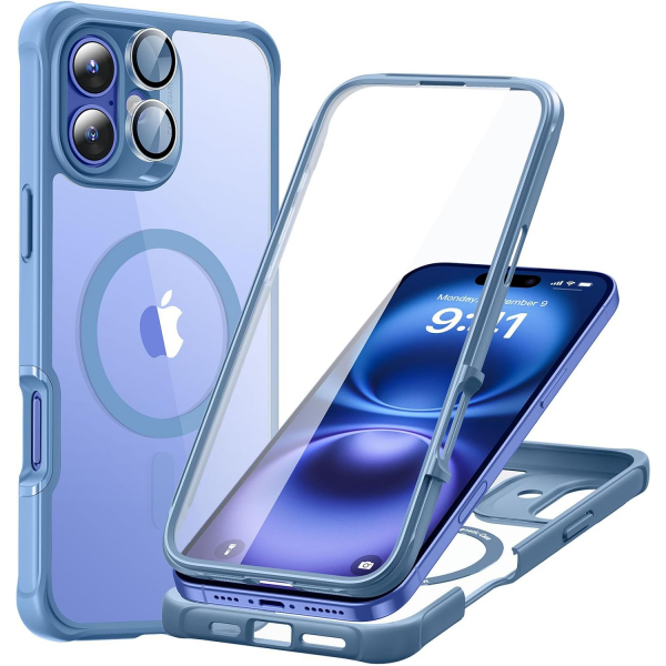 ESR Apple iPhone 16 Armor Tam Korumal Klf-Armor Blue Clear