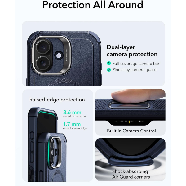 ESR Apple iPhone 17 Cyber Klf -Navy Blue