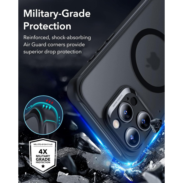ESR Apple iPhone 16 Pro Armor Tam Korumal Klf-Frosted Black