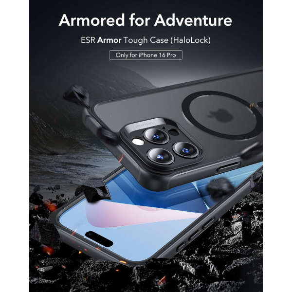 ESR Apple iPhone 16 Pro Armor Tam Korumal Klf-Frosted Black
