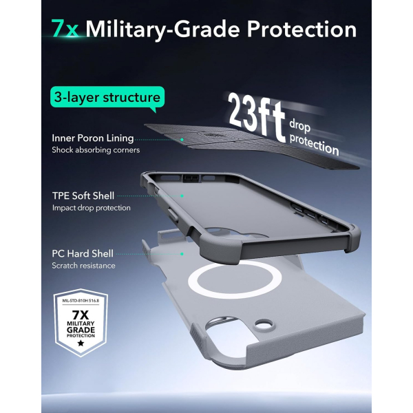 ESR Apple iPhone 16 Cyber Klf -Light Grey