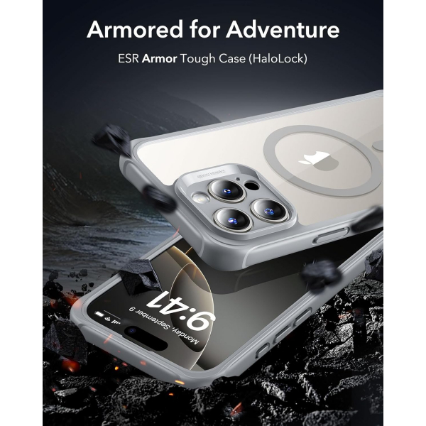 ESR Apple iPhone 16 Pro Armor Tam Korumal Klf-Clear Grey