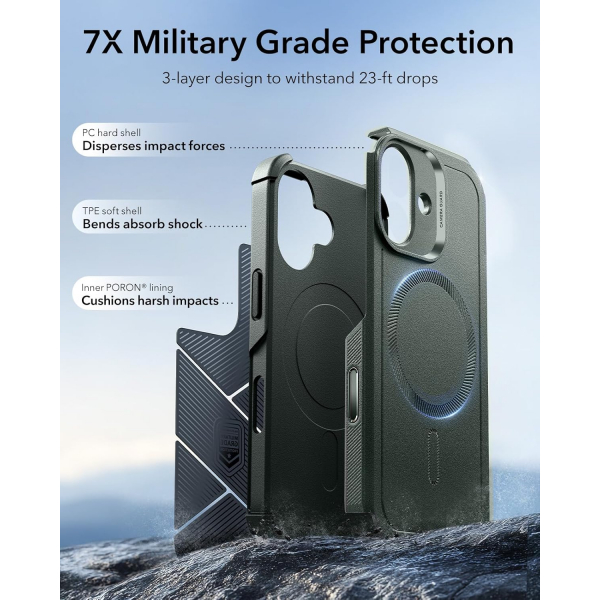 ESR Apple iPhone 17 Cyber MagSafe Klf -Cyber Green