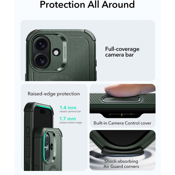 ESR Apple iPhone 17 Cyber MagSafe Klf -Cyber Green