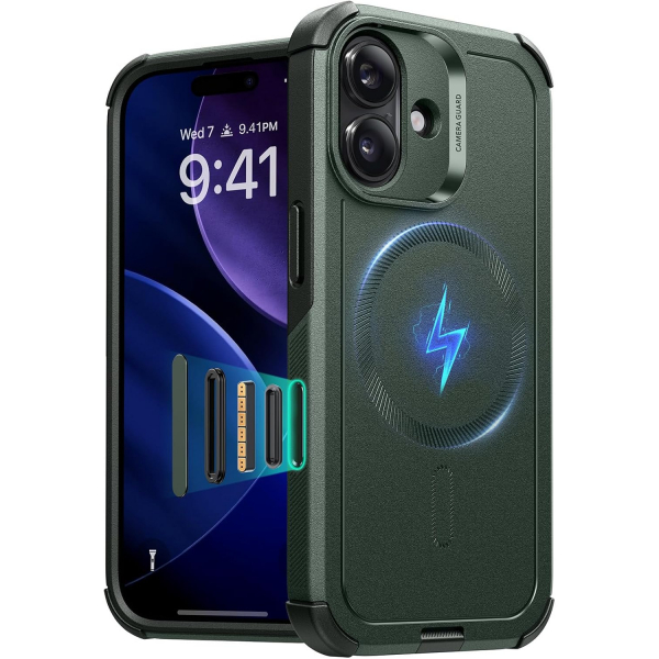ESR Apple iPhone 17 Cyber MagSafe Klf -Cyber Green