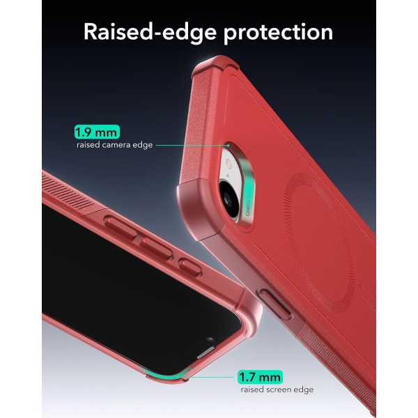 ESR Apple iPhone 16e Cyber MagSafe K�l�f -Red