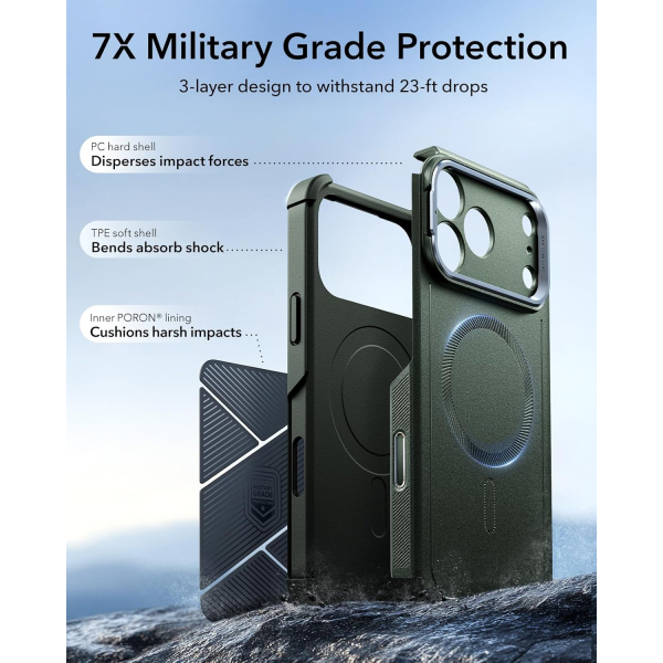 ESR Apple iPhone 17 Pro Cyber Klf -Green