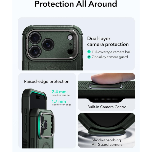 ESR Apple iPhone 17 Pro Cyber Klf -Green