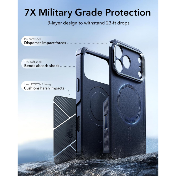 ESR Apple iPhone 17 Pro Cyber Klf -Navy Blue