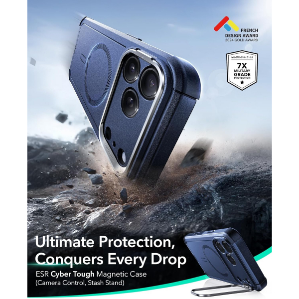 ESR Apple iPhone 17 Pro Cyber Klf -Navy Blue