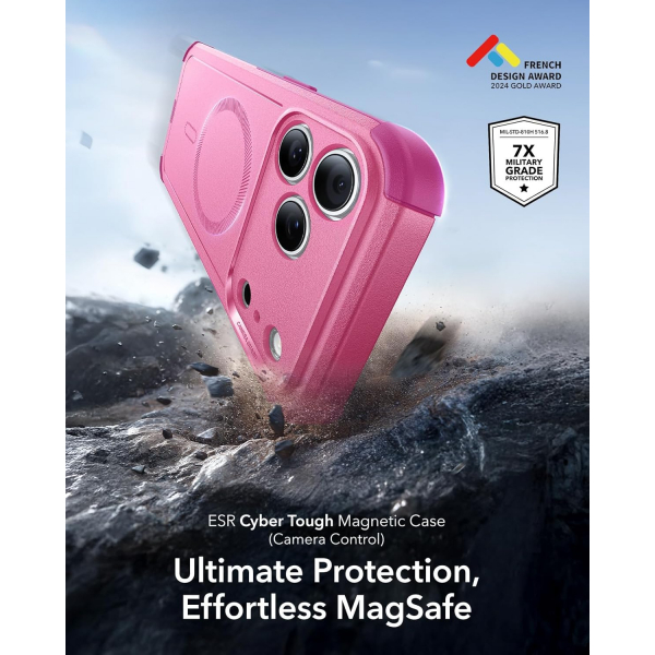 ESR Apple iPhone 17 Pro Cyber MagSafe Klf -Cyber Pink 