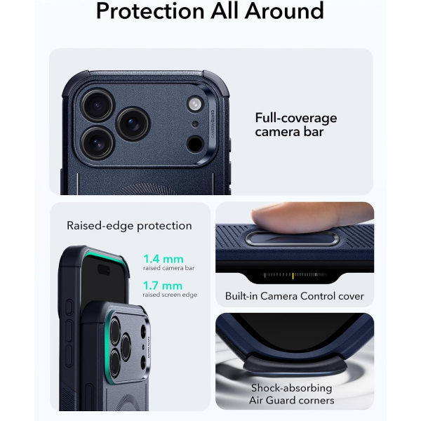 ESR Apple iPhone 17 Pro Cyber MagSafe Klf -Cyber Navy Blue