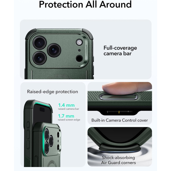 ESR Apple iPhone 17 Pro Cyber MagSafe Klf -Cyber Green