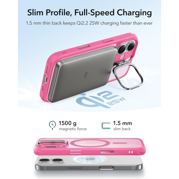 ESR Apple iPhone 17 Standl Klf -Frosted Pink