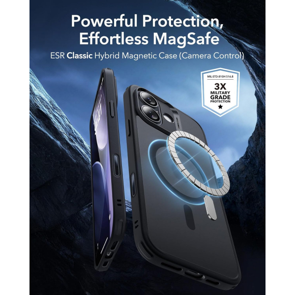 ESR Apple iPhone 17 Hybrid Klf -Frosted Black 