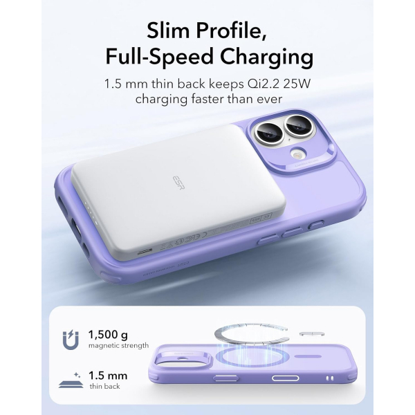 ESR Apple iPhone 17 Hybrid Klf -Frosted Purple 