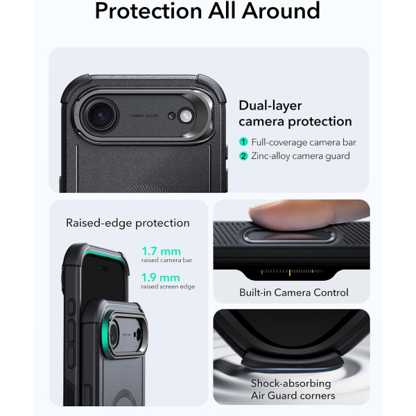 ESR Apple iPhone 17 Air Cyber Klf -Black
