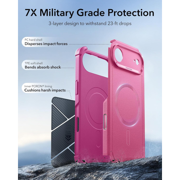 ESR Apple iPhone 17 Air Cyber MagSafe Klf -Cyber Pink 